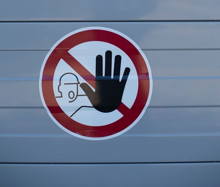 do not touch sticker
